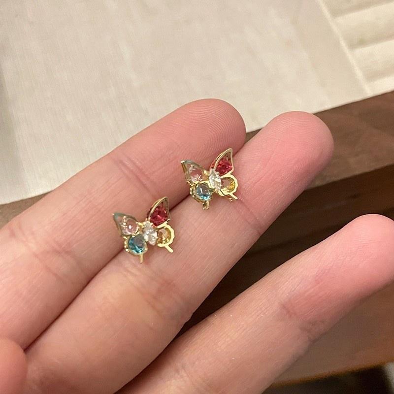 Butterfly Crystal Earrings Unique Design Highend Feel Exquisite Summer Earrings For Women