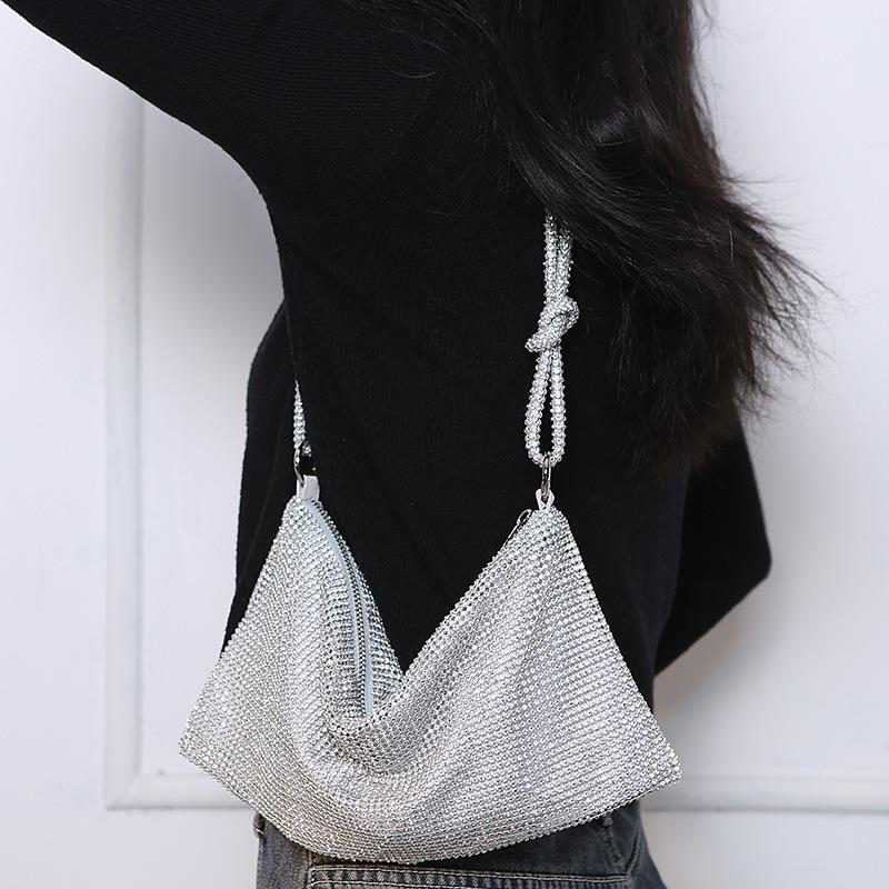 Women Shiny Rhinestone Dinner Bag Party Wedding Purses Luxury Full-Diamond Ladies Handbag Designer Sparkly Evening Bags