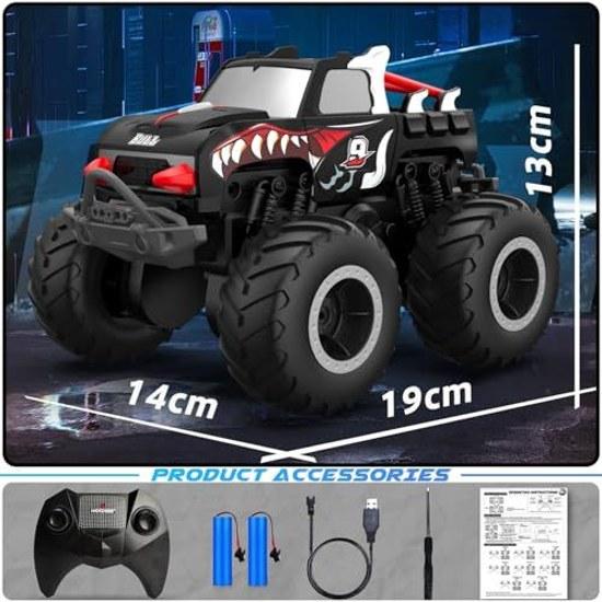 Remote Control Amphibious Car Waterproof Off-road Toy Children Boys 4WD RC Suitable Kids 360-degree Rotation Water Play 2.4GHz Christmas Gift School