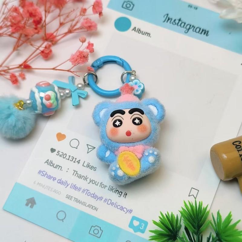 

Trendy Crayon Shin-Chan Keychain Cartoon Mobile Phone Chain Keyrings Hanging Bags Keys Charms Accessories Backpack Pendent Gifts