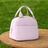 Compact Corduroy Insulated Lunch Bag Large Capacity Portable Thermal Lunch Bag Hand-Held Minimalist Handbag Picnic