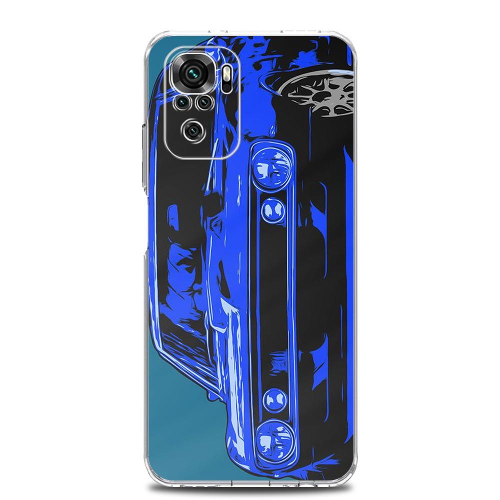 Square Clear Phone Case For Xiaomi Redmi Note 12 11 9S 9 8 10 Pro+ 7 8T 9C 9A 8A K40 Gaming Cover JDM Sports Car Lamp Aircraft