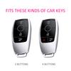 2X Silicone Car Key Fob Cover Case Holder Keychain For Mercedes-Benz Eqa Eqb Eqc Gla Glb Glc Gle Gls Cla Cls A C E S Class