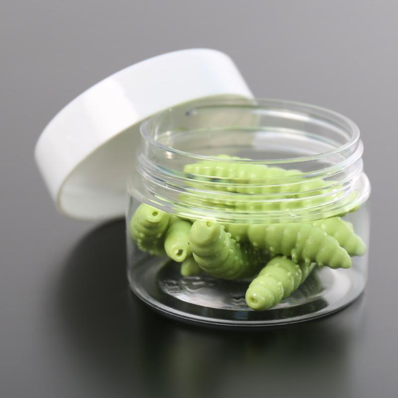 12Pcs Floating Worm Lures 1.1G/38Mm Trout Fishing Soft Lure Shrimp-Scented Bait Artificial Silicone Trout Plastic Baits
