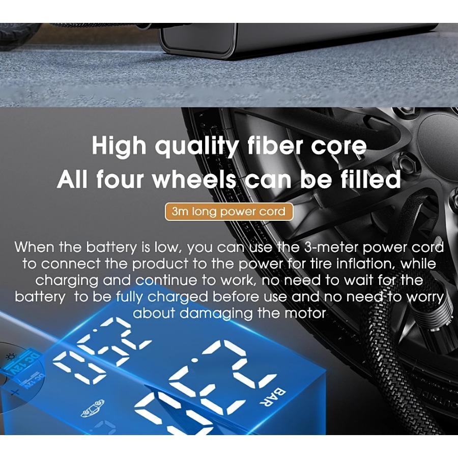 Wireless Tyre Air Pump Portable Car Air Compressor for Motorcycles Pickup Truck Digital Super Power Inflatable Pump