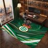 Real Betis Football Print Crystal Velvet Rug, Comfortable Water Absorbent Non Slip Indoor Floor Carpet