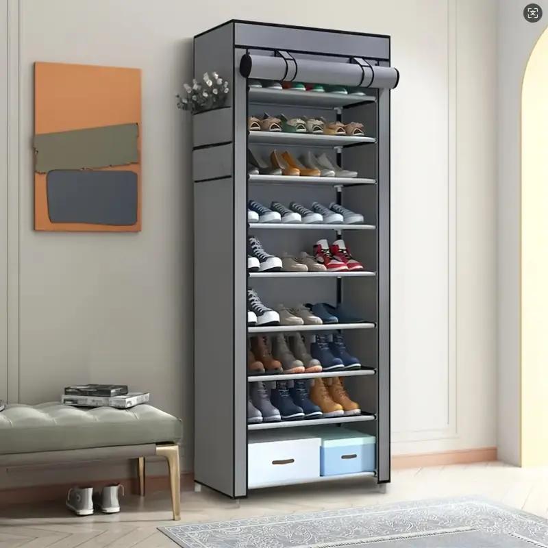 Dustproof Shoe Storage Rack Organizer Multilayer Nonwoven Shoes Storage Cabinet Home Hallway Space-saving Cabinets Shoe Shelf