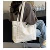 New Cross-border Canvas Large-capacity Shoulder Bag All-matching Commuter Student Class Handbag Casual Tote