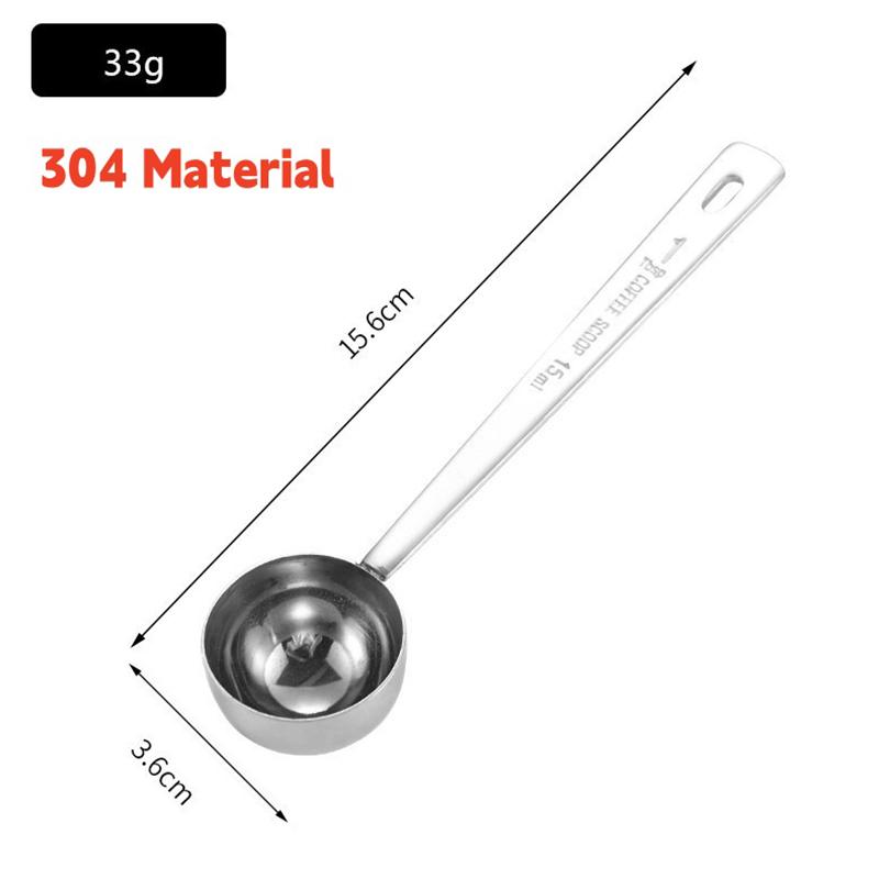 Stainless Steel Coffee Measuring Scoop Food Grade Multi Use Precise Markings for Home Baking Spice Measuring Use