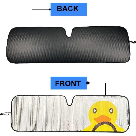 Windshield Sun Shade For Jeep Wrangler JK JKU JL JLU1997-2024,Window Sun Visor For UV Rays & Heat Protection,Duck Windshield Sunshade