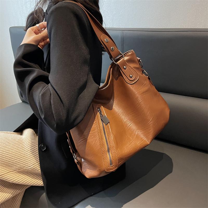 Geantă de mână minimalistă pentru femei cu capacitate mare, geantă de umăr la modă, geantă tote simplă și casual, potrivită pentru utilizarea zilnică și cumpărături