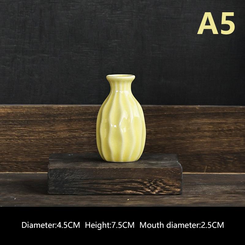 

Ins Керамическая ваза для цветов Nordic Hydroponics Вазы Креативный декор комнаты Мини-цветы Растения Бутылочные горшки Настольное украшение Цветная ваза