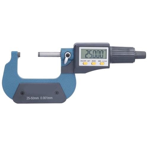 Digital Micrometer, 0.0001in/0.002mm Accuracy Electronic Thickness Measuring Tool, 0.00005in/0.001mm Resolution, with Storage Box for Industrial Woodw