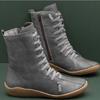 Large size retro medium boots women's autumn and winter new Martin boots women's TEUM boots women