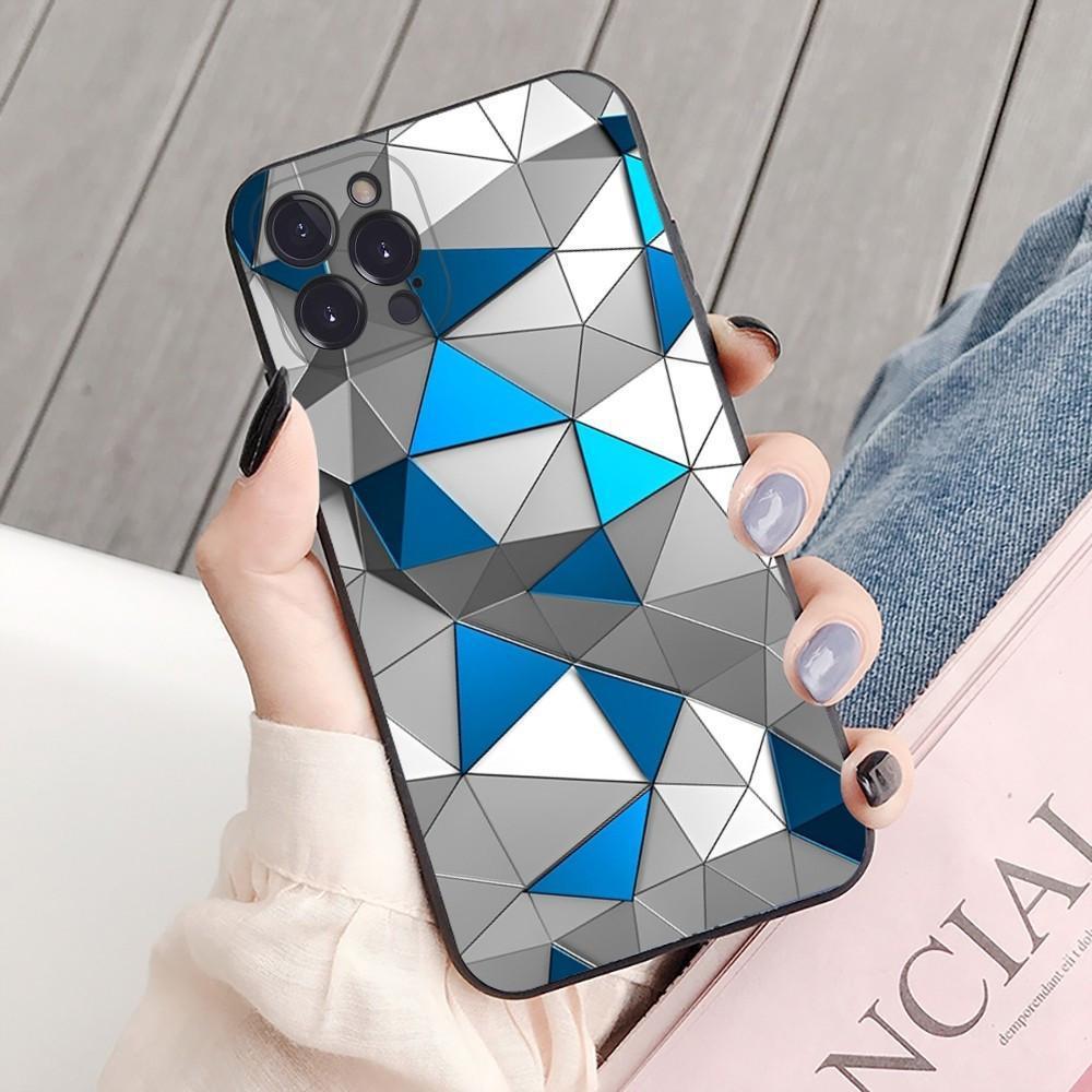 Iphone16Plus Mobile Phone Case, Luxury Geometry, Cool Mobile Phone Case, Painted Anti-Drop For Anti-Drop Hand