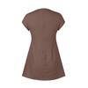 Women's Fashion Short Sleeve Sexy Waist Wrap Zipper Fake Pocket Top