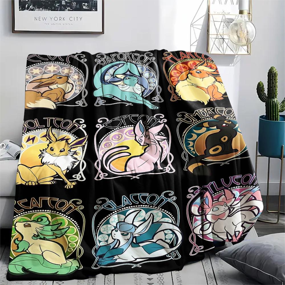 Pokemon Characters Print Flannel Blanket,High Quality Comfortable for All Seasons,Home Decor,Warmth and Comfort,Perfect for Christmas Gifts