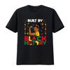Built By Black History Month African Womens T Shirt Vintage Washed Breathable Slightly Stretched Stylish Top For Everyday Wear