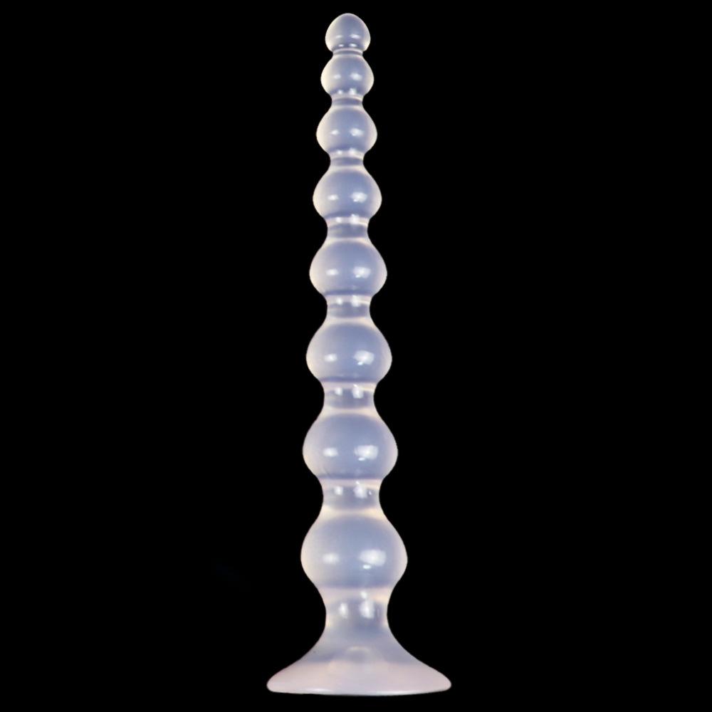 Transparent Colored Bead Anal Plug SM For Men And Women Large Suction Cup For Sexual Pleasure Anal Expansion Device Adult Toy