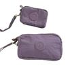 Large Capacity Short Zipper Coin Purse With Lanyard Nylon Phone Bag Simple Money Bag  Unisex