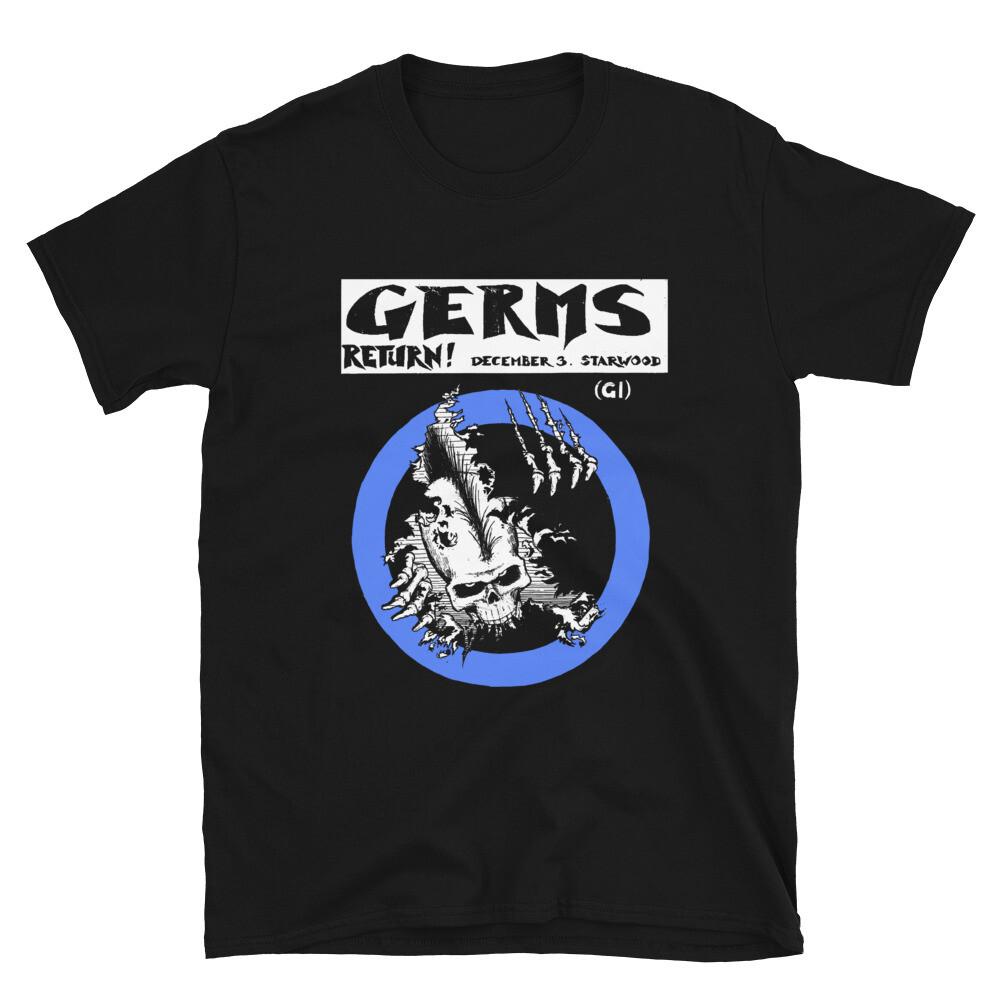 GERMS - STARWOOD 1980 Унисекс Футболка Винтаж Панк-рок Хардкор S разноцветный