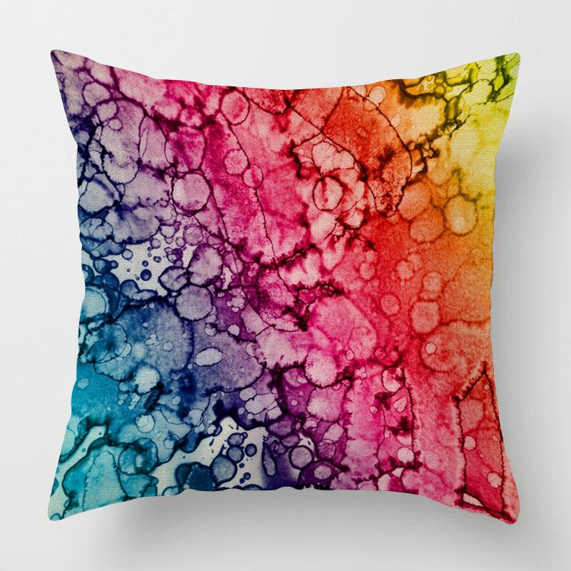 Home Decor Colorful Abstract Pattern Throw Pillow Covers Pattern Cushion Cover Suitable for Sofa Bedroom Car Pillow Cover