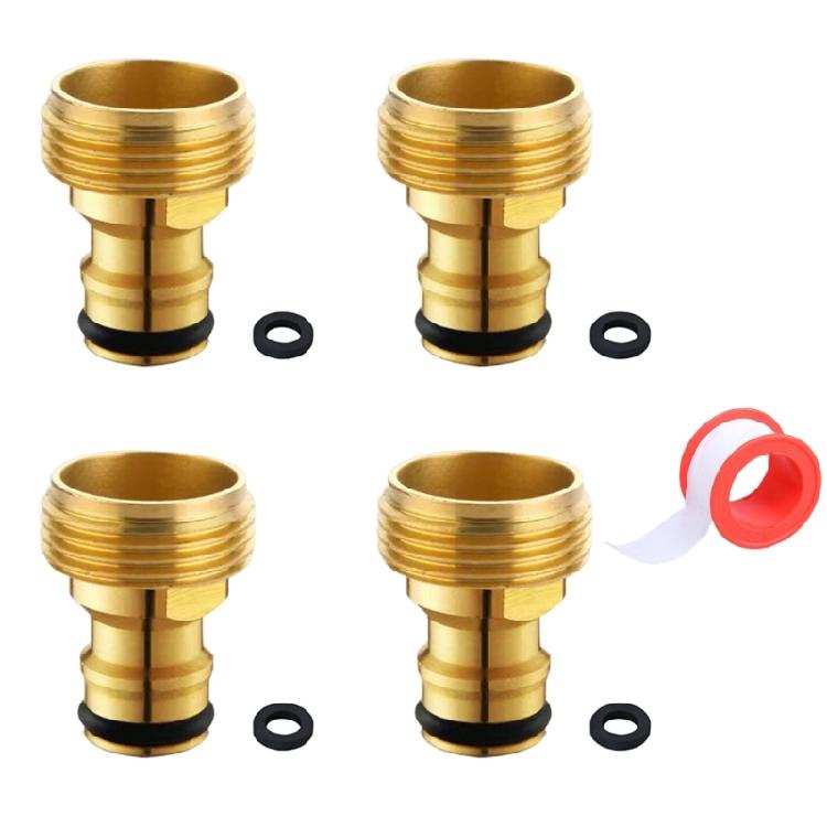Practical 3/4Inch Garden Hose Male Thread Quick Connection Adapters Stainless Steel Tap Fitting for Sprinklers and Hoses