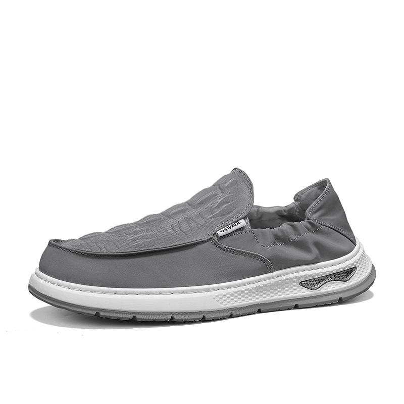 Combination Guochao 2024 four-season high-quality ice silk cloth breathable men's shoes, lightweight loafers, Doudou shoes