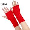 Lightweight Warm Wrist Sleeves Women Ribbed Arm Warmers, Stretchy Cable Knitted Fingerless Gloves, Acrylic Half Finger Soft Mitten, for Autumn Winter