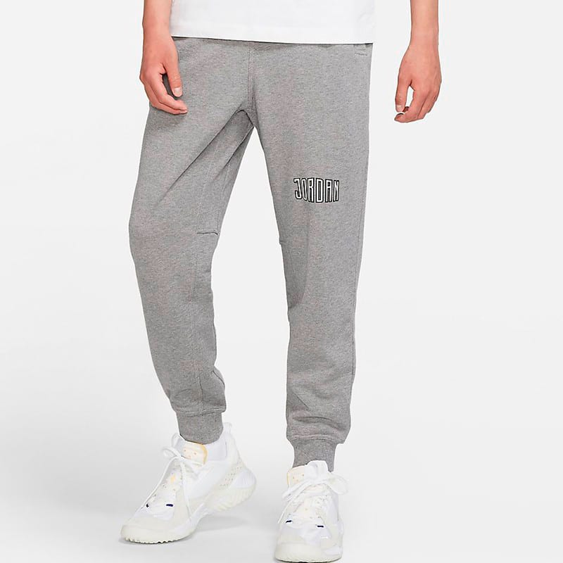 Jordan Knitted Sweatpants Men's Light Gray Moderate Cuffed Pants DM3232-091