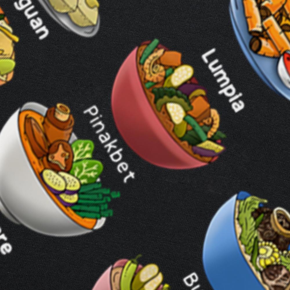 Filipino Food 101 Popular Food Funny Graphic T Shirts Men Women Pure Cotton Humor Streetwear Short Sleeve Unisex Loose Clothing