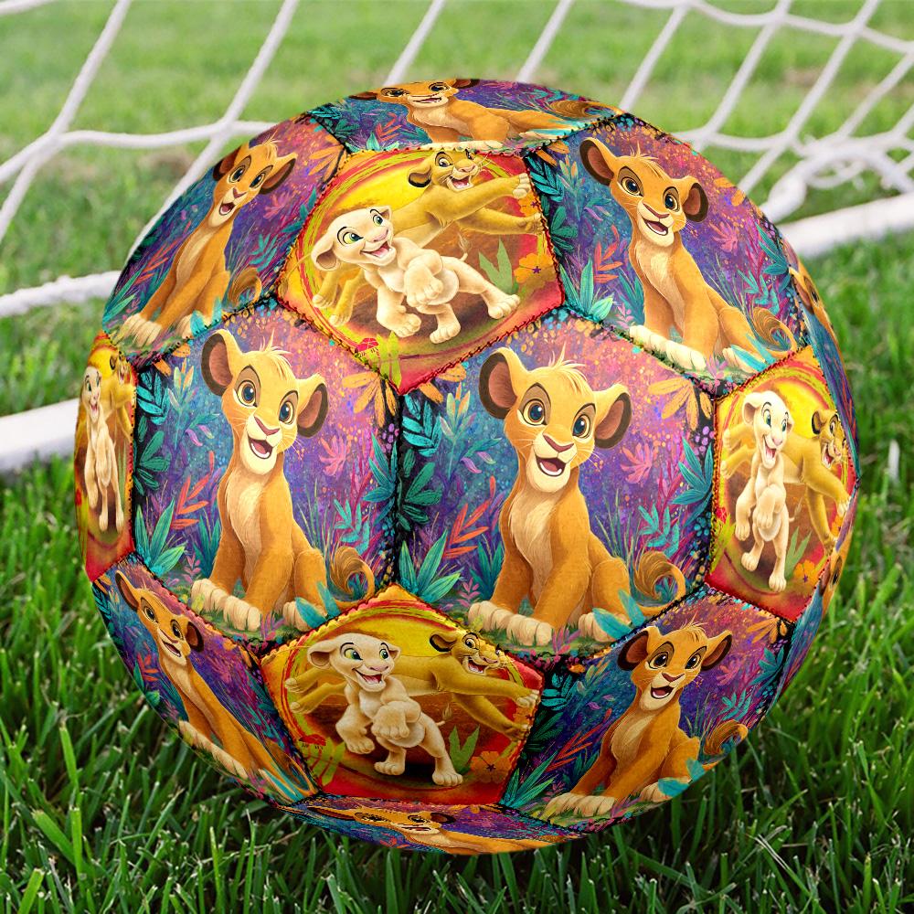 1PC Cartoon Lion king Size 5 Soccer Balls, High-Quality, Anti-Slip, Protective Football, a Unique Gift Suitable for Birthdays, Christmas