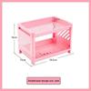 Doppelschichtiger Lagerregal Minimalistischer Schreibtischorganisator Einfach zu montieren für Badezimmer Home Office Arbeitsplatte 1 Stück