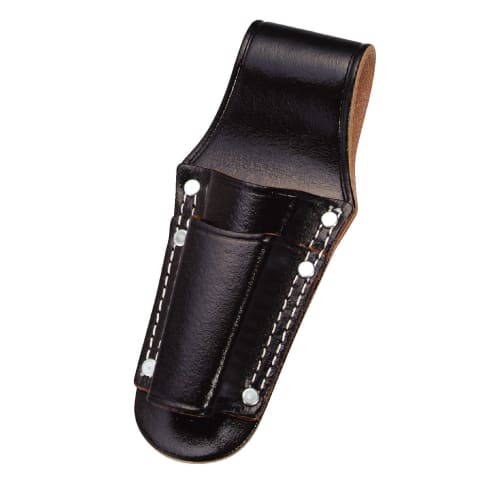 KOZUCHI Black Split Leather Pliers Holder, 2-Tier, Double-Stitched, Embossed, SP-07