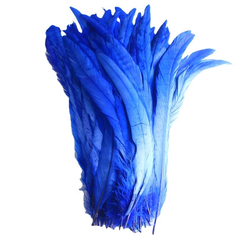 100Pcs/Lot All Sizes Colored Rooster Feathers for Crafts Fly Tying Materials Long Pheasant Carnival Wedding Decoration
