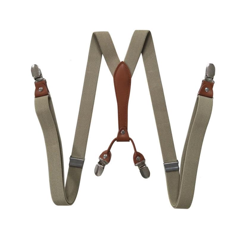 35/25/20mm Wide Men Suspenders High Elastic Adjustable 4 Strong Clips Suspender Heavy Duty X Back Trousers Braces