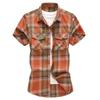 2026 Men's Plaid Casual Short Sleeve Shirt with Double Pockets - Summer Fashion, Large Size