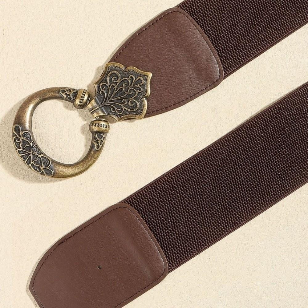 Wide Bohemian Waistband Stretch Decorative Belt All-Match Elastic Waist Belt Coat