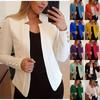 2026 New Long-Sleeve Buttoned Cuff Blazer for Women In Solid Color