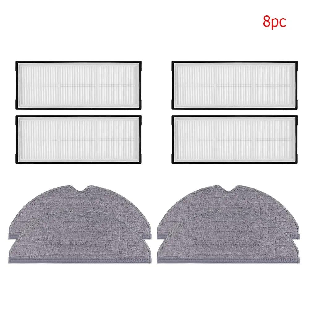 Spare Parts Kit For Roborock S8 S8 Pro Ultra S8+ Vacuum Cleaner HEPA Filter Main Roller Brush Side Brush Mop Cloths Replacement