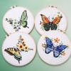 Embroidery Diy Material Pack Kit Bright Butterfly Handmade Embroidery Material Pack