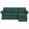 Sofa Dark Green 195 X 138 X 80 Cm Fabric
