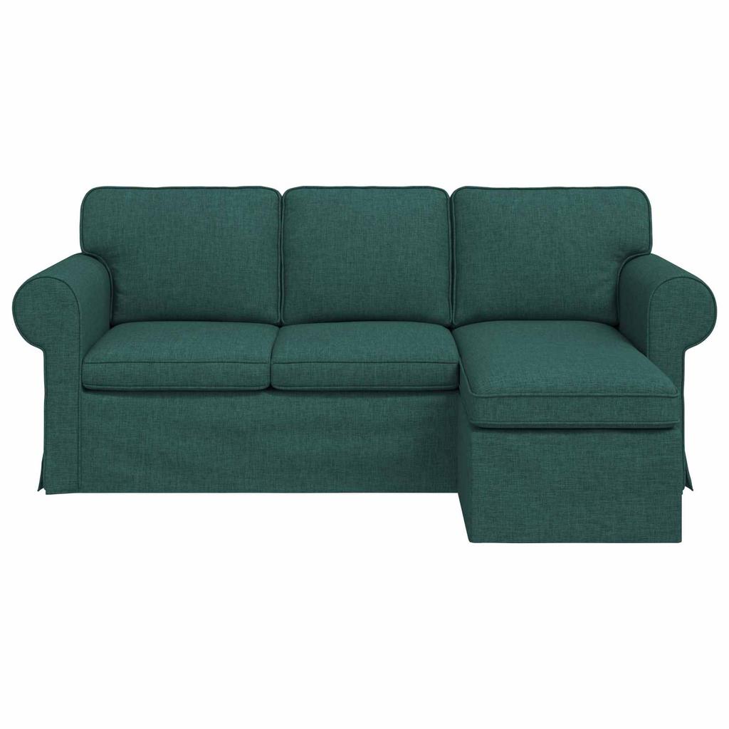 Sofa Dark Green 195 X 138 X 80 Cm Fabric