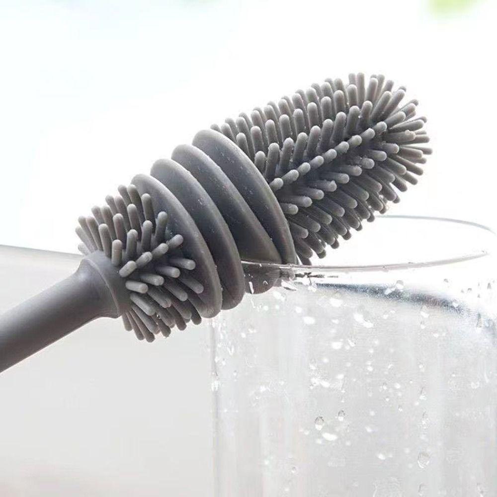 Multi-function Long Handle Scrubber Milk Bottle Brush Cup Scrubber Cleaning Tool Glass Cleaner