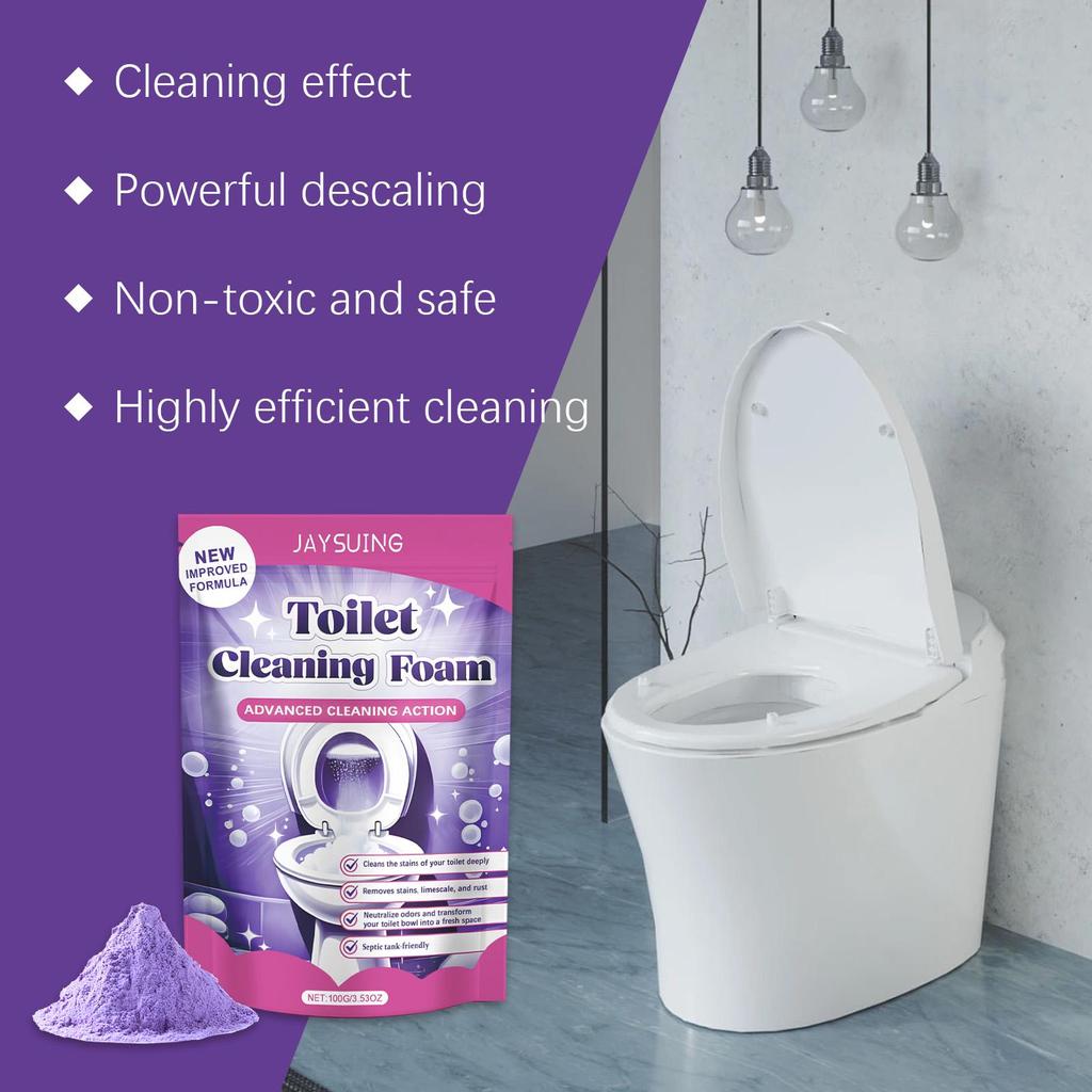 Jaysuing Toilet Cleaning Powder for Removing Stains and Odors, Household Fragrant Toilet Cleaning Powder for Bathroom Toilets