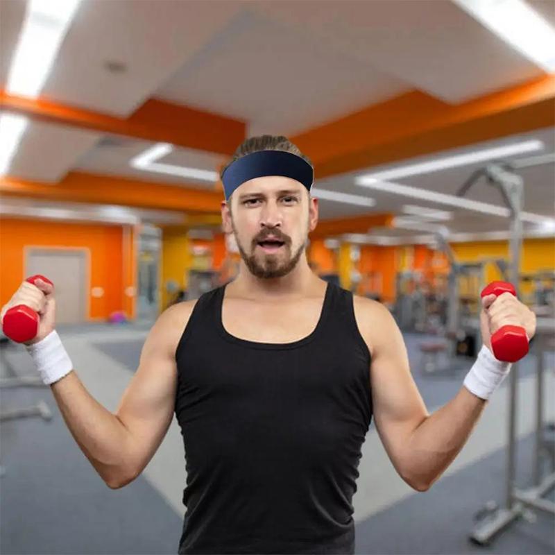Simple Breathable Sport Headband Unisex Stretch Sweat Head Hair Bands For Running Gym Yoga Badminton Outdoor Sports