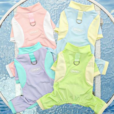 Raffreddamento Abiti Freschi Primavera Estate Forniture per Cani Grandi Gatto Seta di Ghiaccio Gilet per Gatti Vestiti per Cani Parasole Vestiti per Animali Domestici