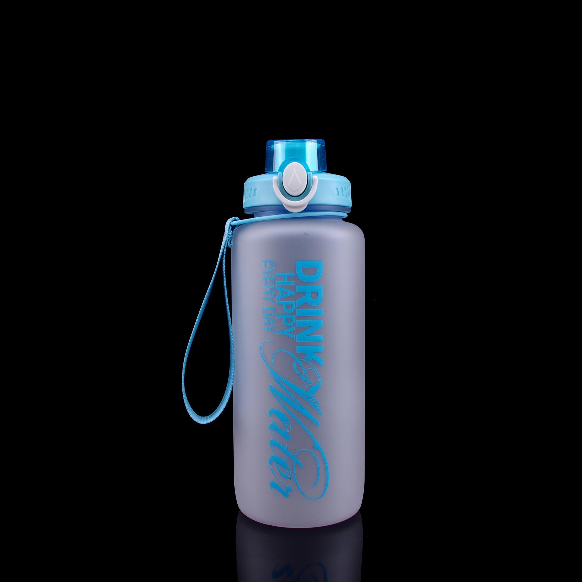

Gradient color large capacity material Tritan water cup outdoor cycling fitness belt scale small sip direct drink sports water bottle 980ML