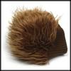 CZ291 [White Fang] Hat, Cool, Hair, Wig, Hat, Ski, Snowboard, Fur, Colorful, Men's, Women's, (Black)