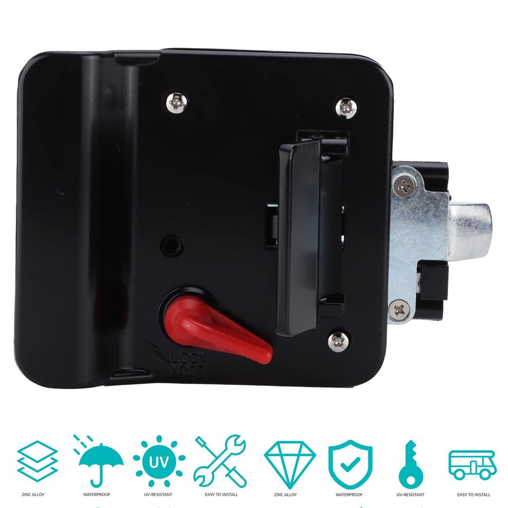 Camper Door Lock, Metal Camping Card Alatch Handle Zinc Alloy RV Door Lock Replacement